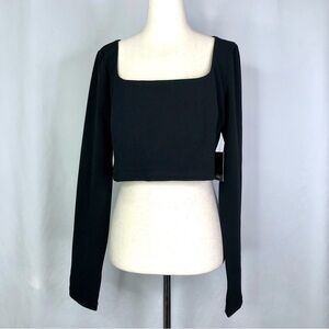 NWT Lulu's crop top square neck long sleeves stretch XL